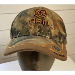 Dodge Ram Hat Cap Camo Embroidered Mossy Oak Field Staff Adjustable